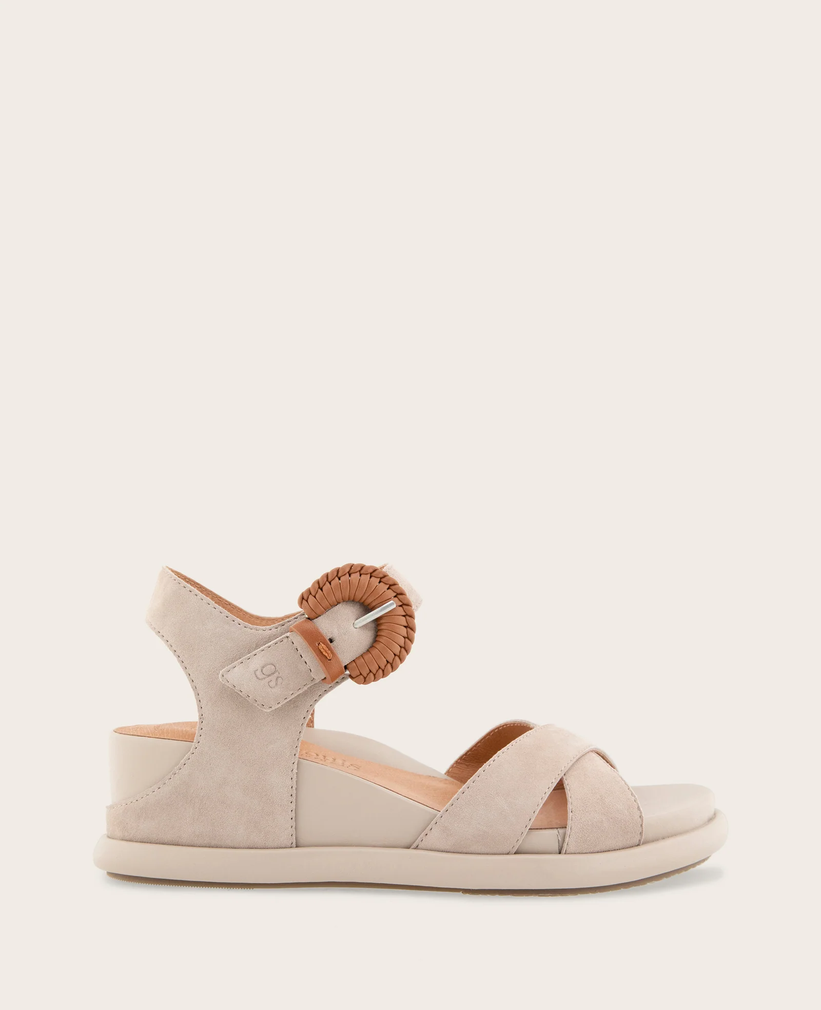 GENTLE SOULS - Jaylee Suede Criss-Cross Ankle Strap Platform Sandal