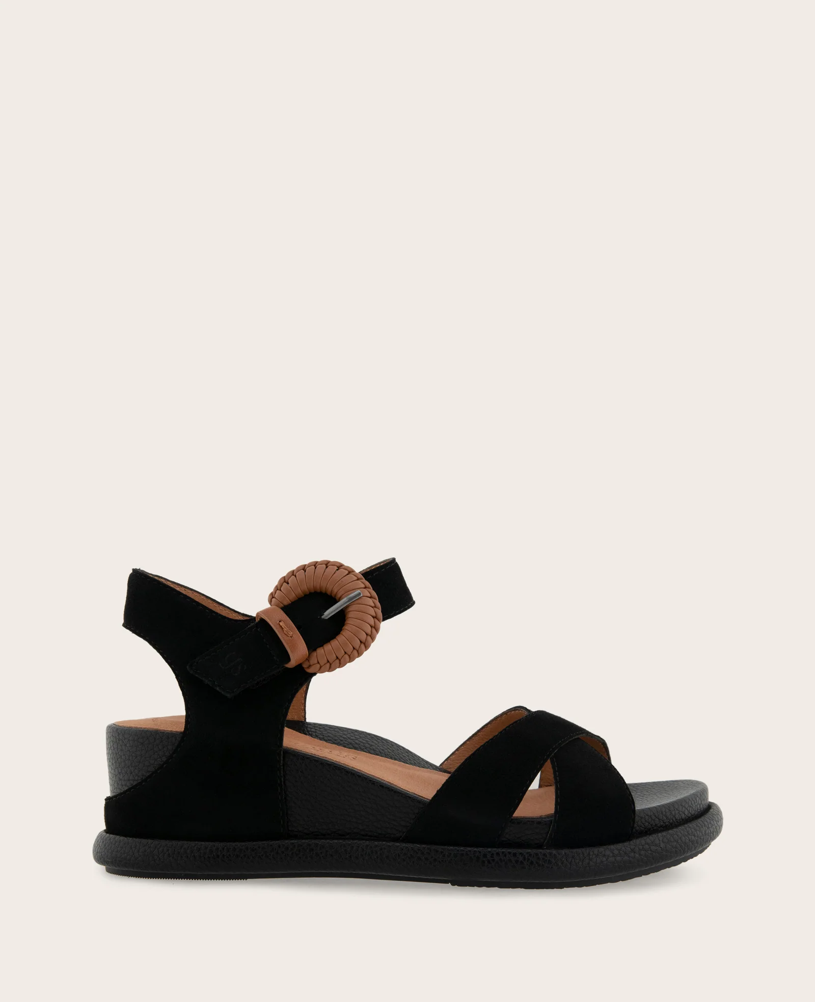 GENTLE SOULS - Jaylee Suede Criss-Cross Ankle Strap Platform Sandal