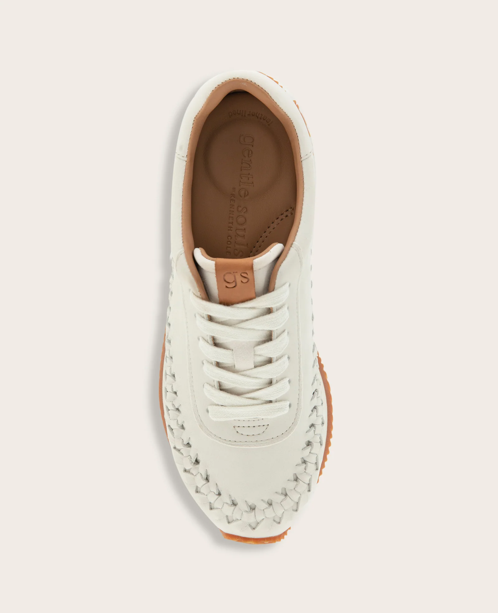 GENTLE SOULS - Jolena Leather Woven Detail Sneaker - Image 4