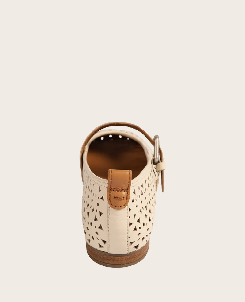 GENTLE SOULS - Karla Perforated Leather Mary Jane Flat - Image 3