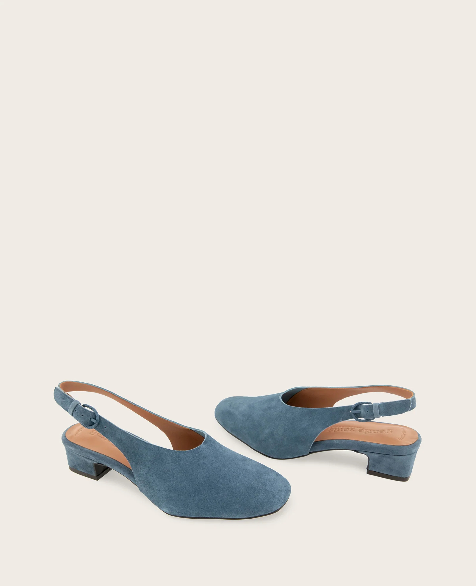 GENTLE SOULS - Kellis Stretch Suede Slingback Heel - Image 2