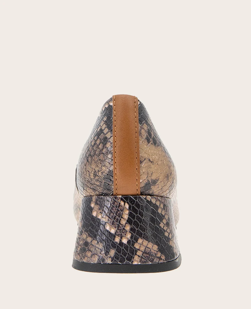 GENTLE SOULS - Lancine Snakeskin Leather Bow Heel - Image 3
