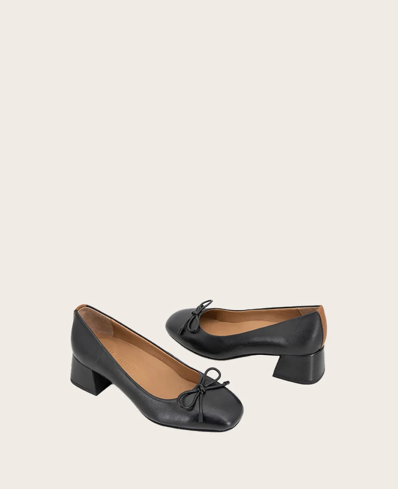 GENTLE SOULS - Lancine Leather Bow Heel - Image 2