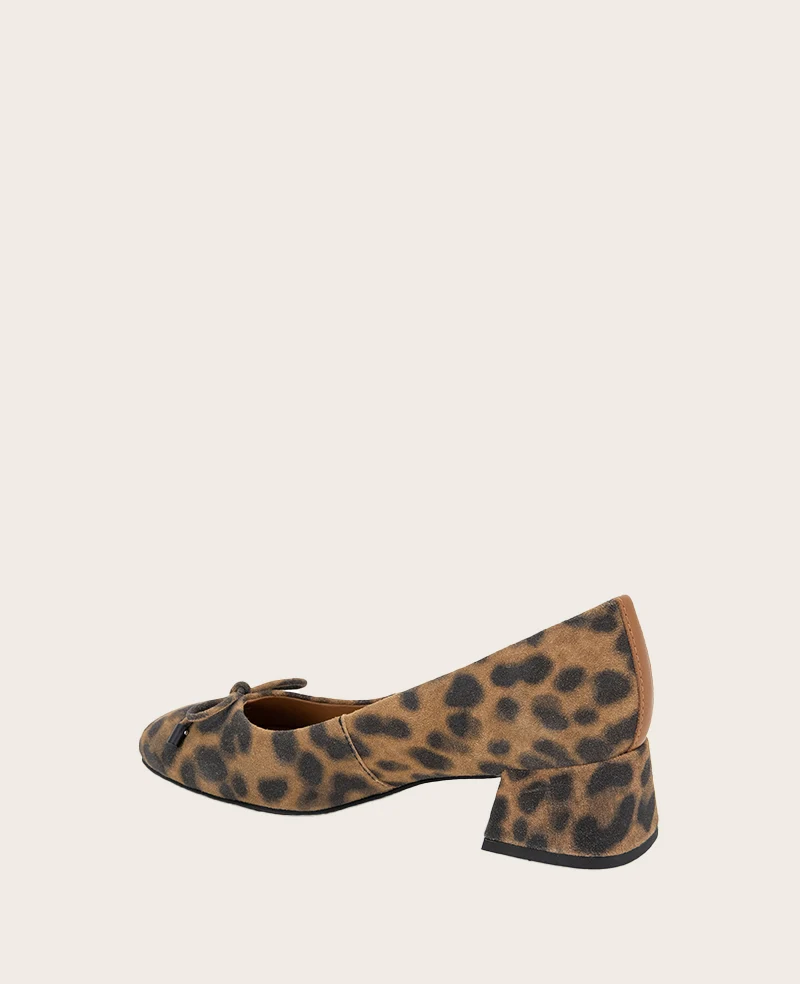 GENTLE SOULS - Lancine Suede Leopard Bow Heel - Image 4