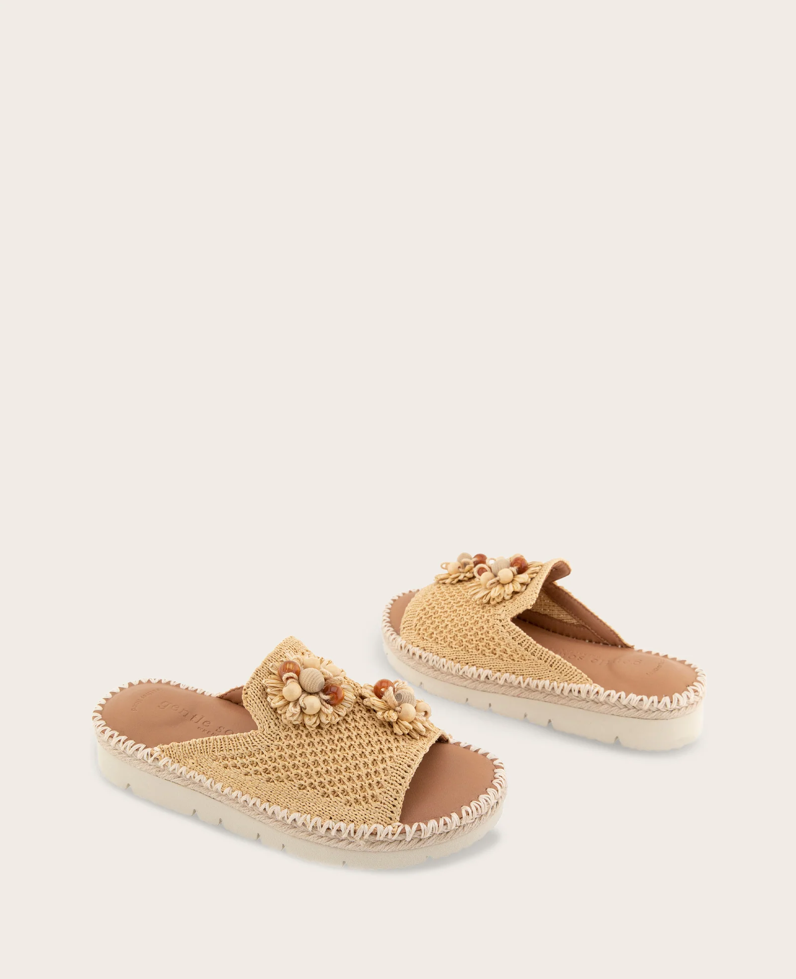 GENTLE SOULS - Leilani Flower Knit Platform Slip On Sandal - Image 2
