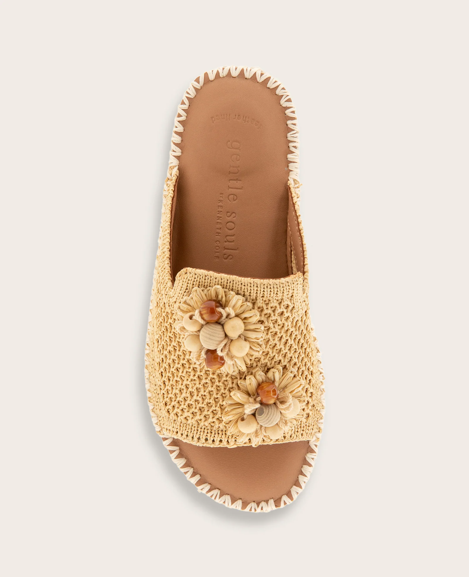 GENTLE SOULS - Leilani Flower Knit Platform Slip On Sandal - Image 3