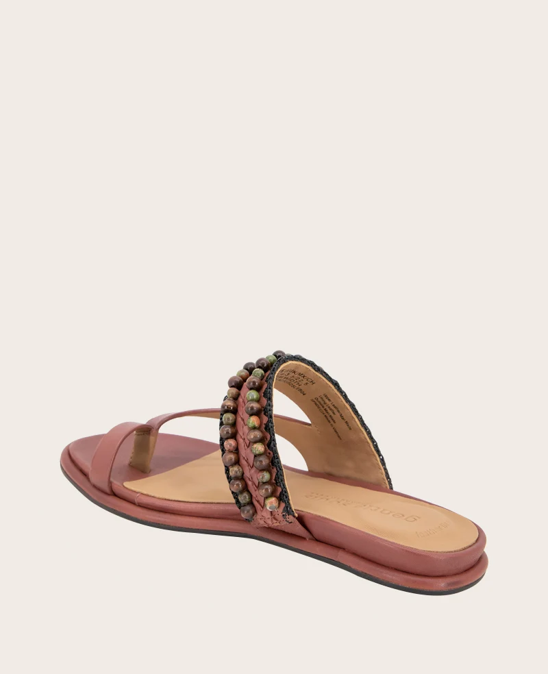GENTLE SOULS - Lentini Leather Beaded Sandal - Image 3