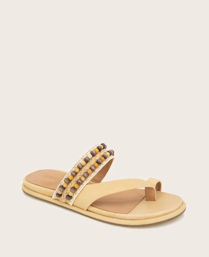 GENTLE SOULS - Lentini Leather Beaded Sandal - Image 3