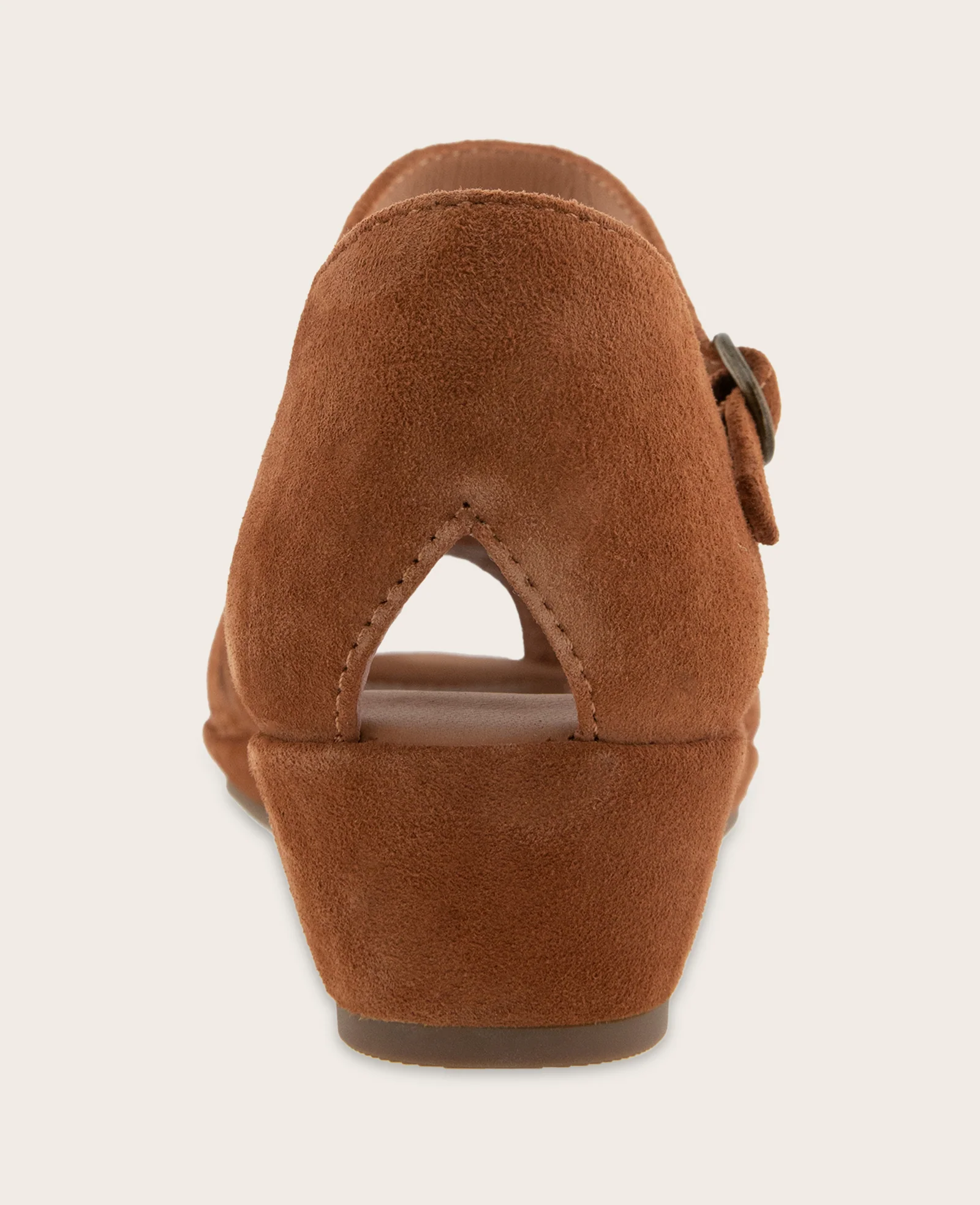 GENTLE SOULS - Loren Suede Perforated Peep-Toe Sandal - Image 4