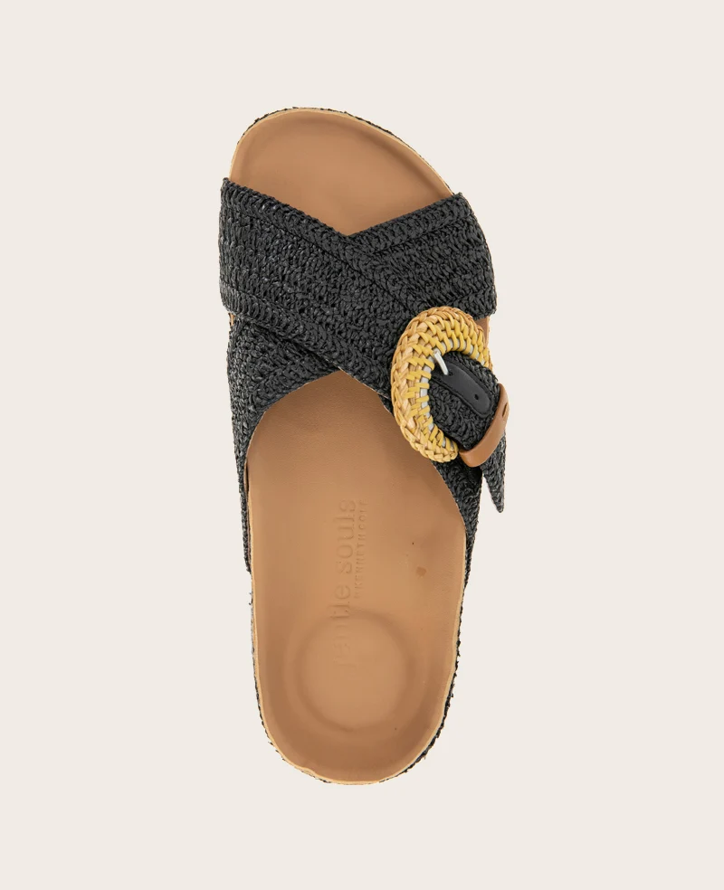 GENTLE SOULS - Louisa X Band Raffia Platform Slip On - Image 5