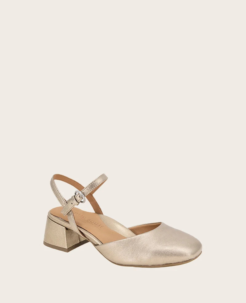 GENTLE SOULS - Lucinda Metallic Closed Toe Strap Sandal - Image 5