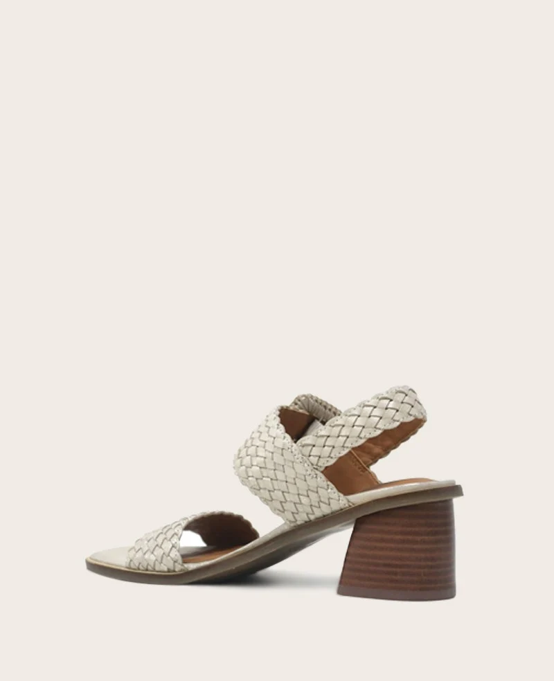 GENTLE SOULS - Madylyn Metallic Woven Leather Heel Sandal - Image 2