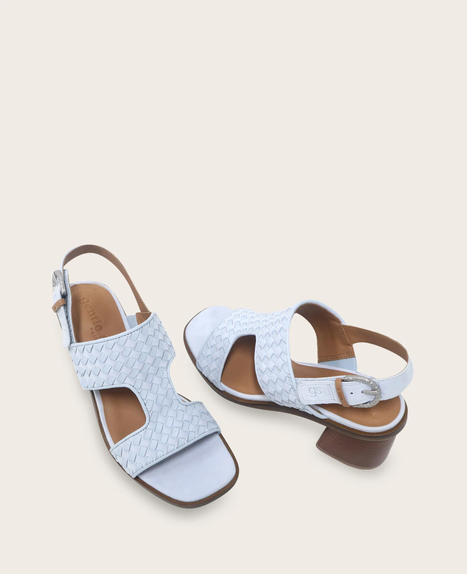 GENTLE SOULS - Manda Woven Leather Heel Sandal - Image 2
