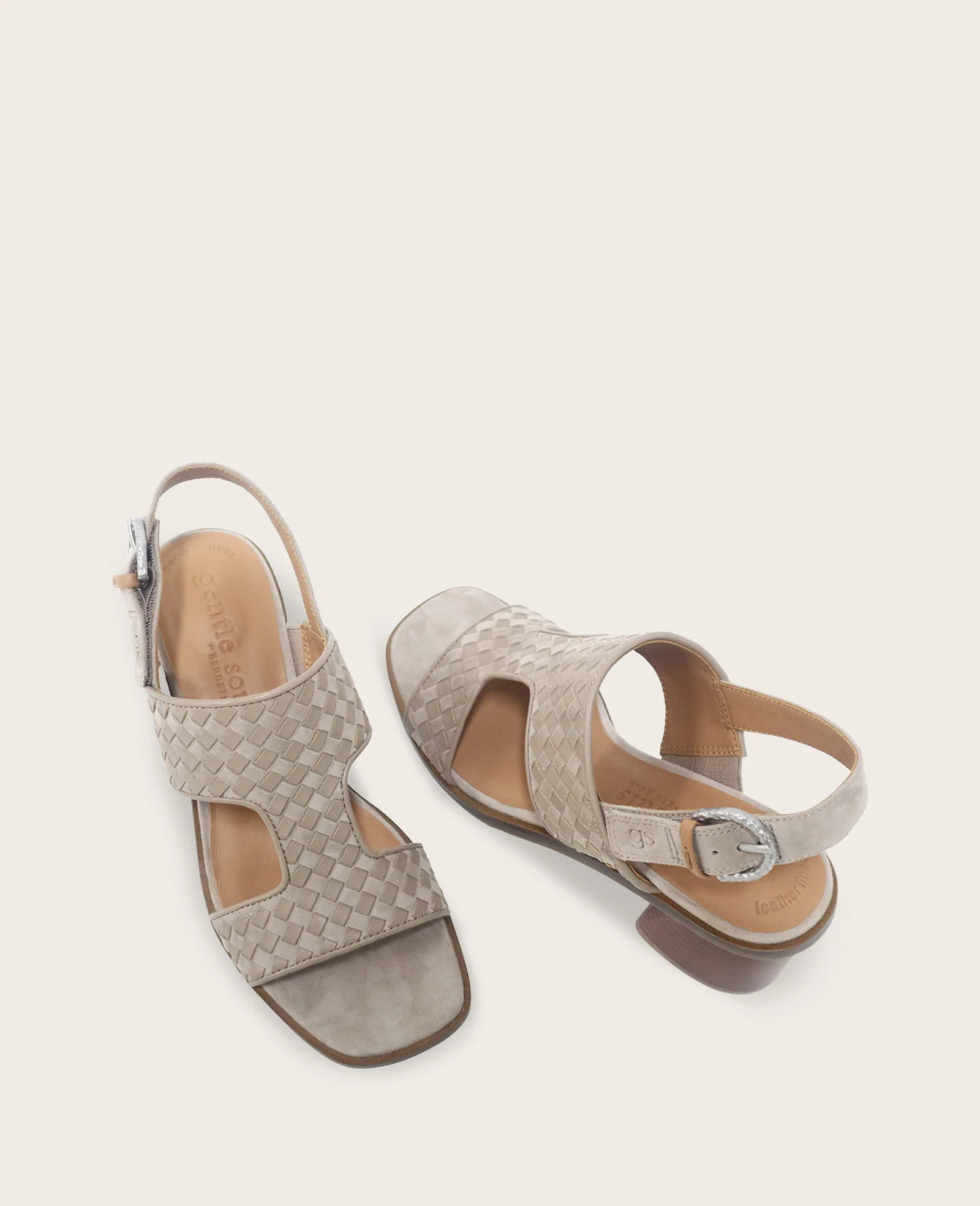 GENTLE SOULS - Manda Woven Leather Heel Sandal - Image 2