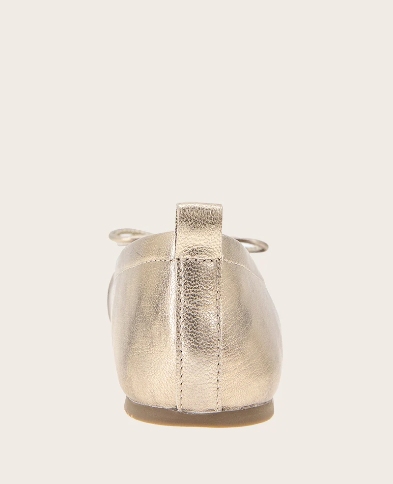 GENTLE SOULS - Marilyn Leather Pleated Ballet Flat - Image 3
