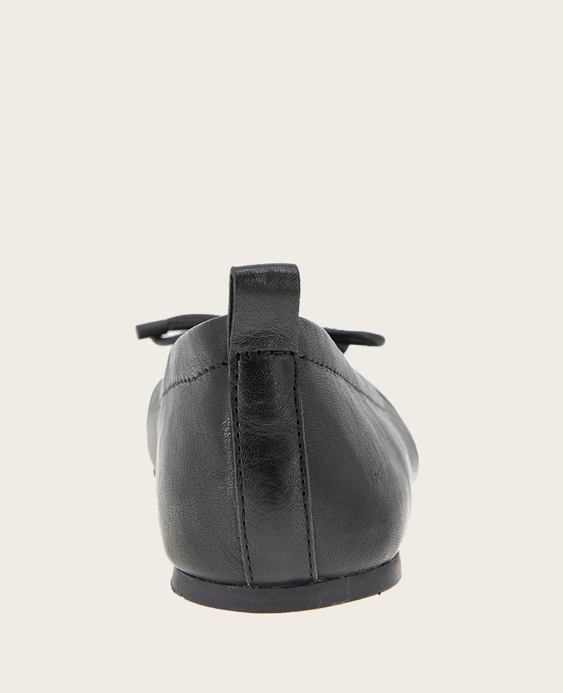 GENTLE SOULS - Marilyn Leather Pleated Ballet Flat - Image 3