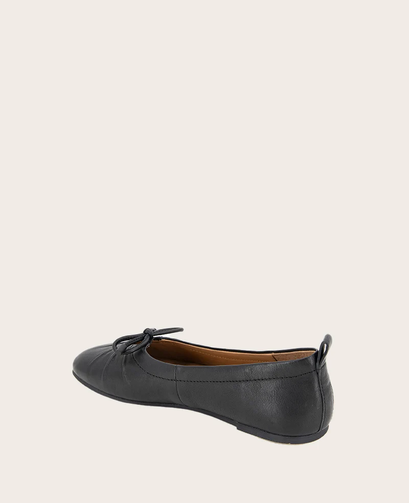 GENTLE SOULS - Marilyn Leather Pleated Ballet Flat - Image 4