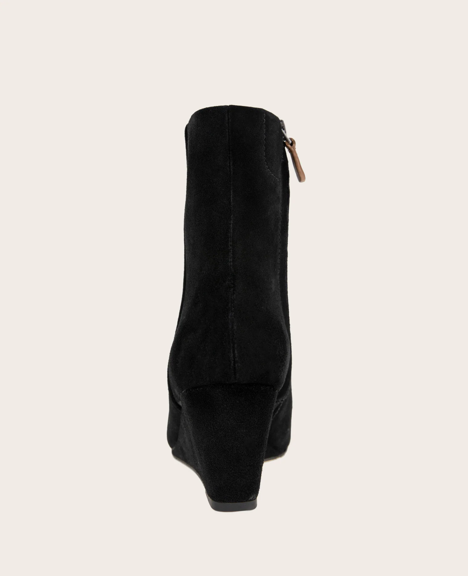 GENTLE SOULS - Nash Suede Side Zip Wedge Bootie - Image 5