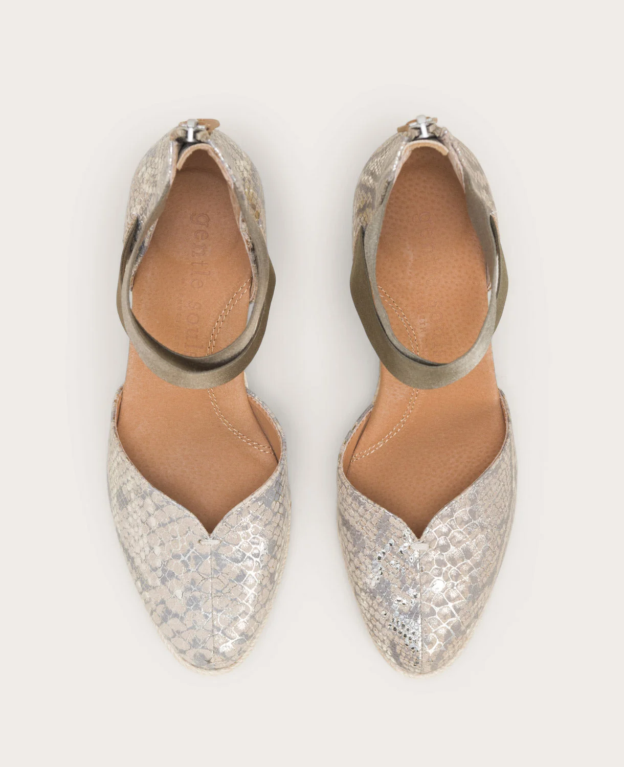 GENTLE SOULS - Orya Leather Espadrille Wedge - Image 4