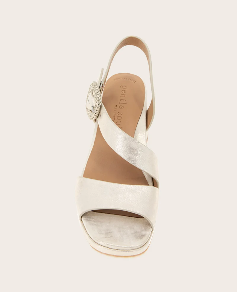 GENTLE SOULS - Roma Metallic Heel Sandal - Image 5
