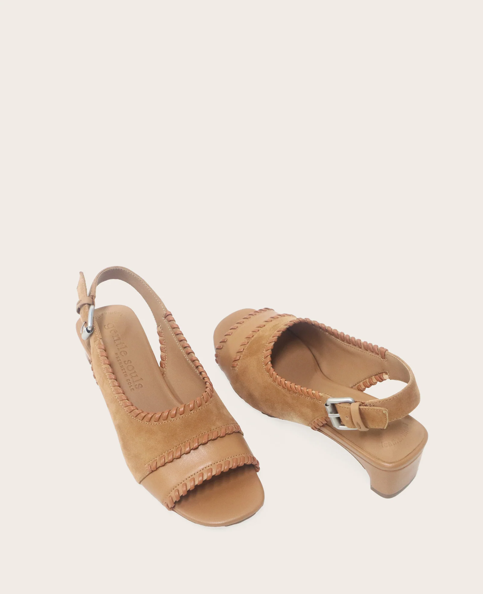 GENTLE SOULS - Samarra Suede Braided Detail Slingback Heel - Image 2