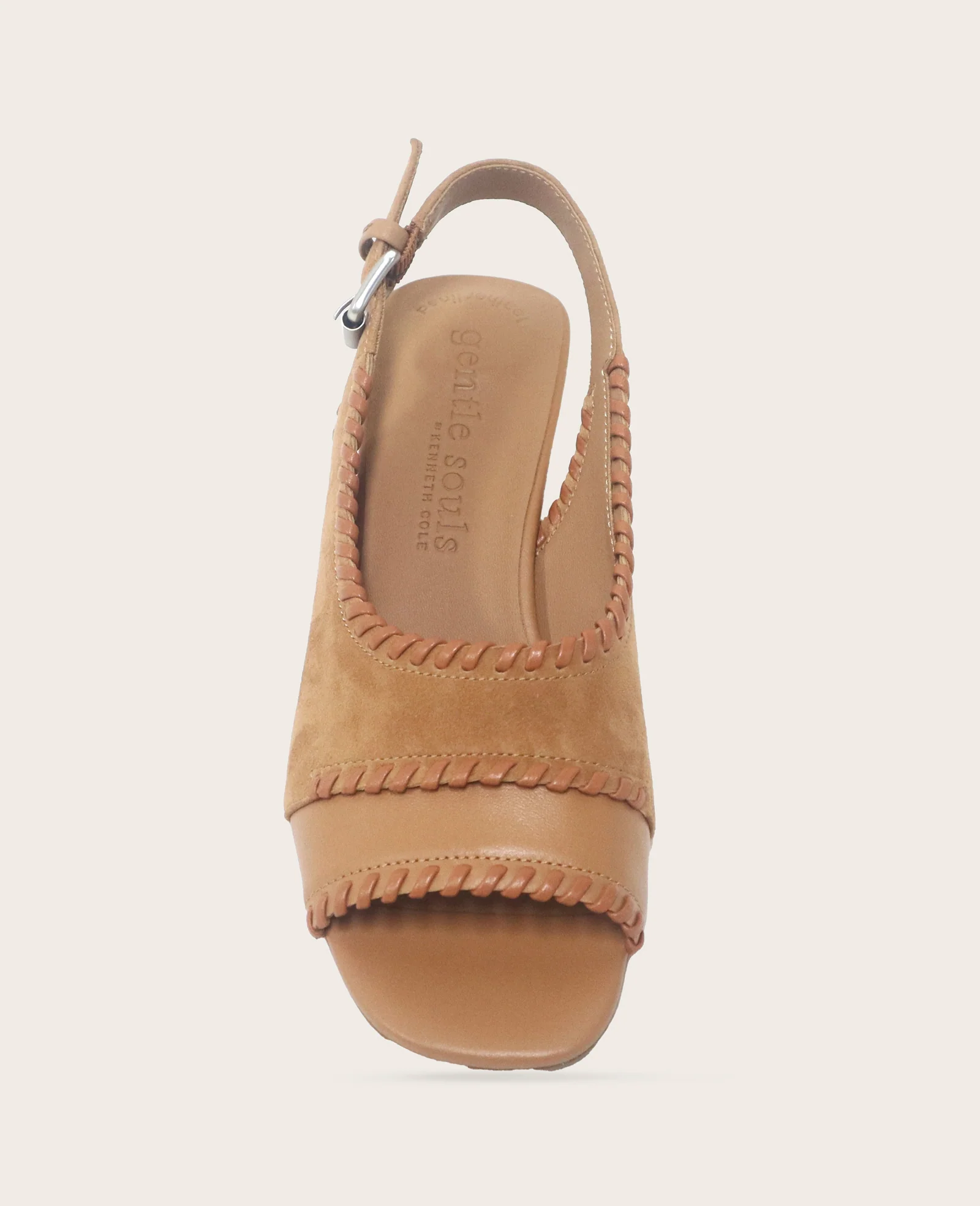 GENTLE SOULS - Samarra Suede Braided Detail Slingback Heel - Image 3