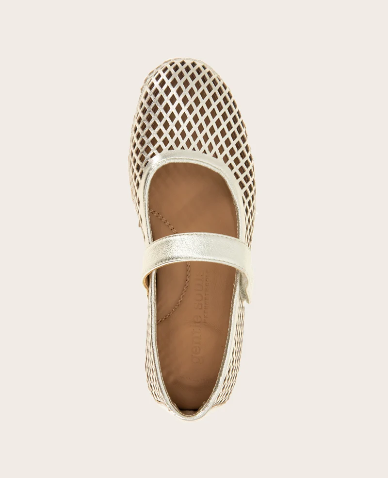 GENTLE SOULS - Sienna Metallic Fish Net Mary Jane Espadrille - Image 5