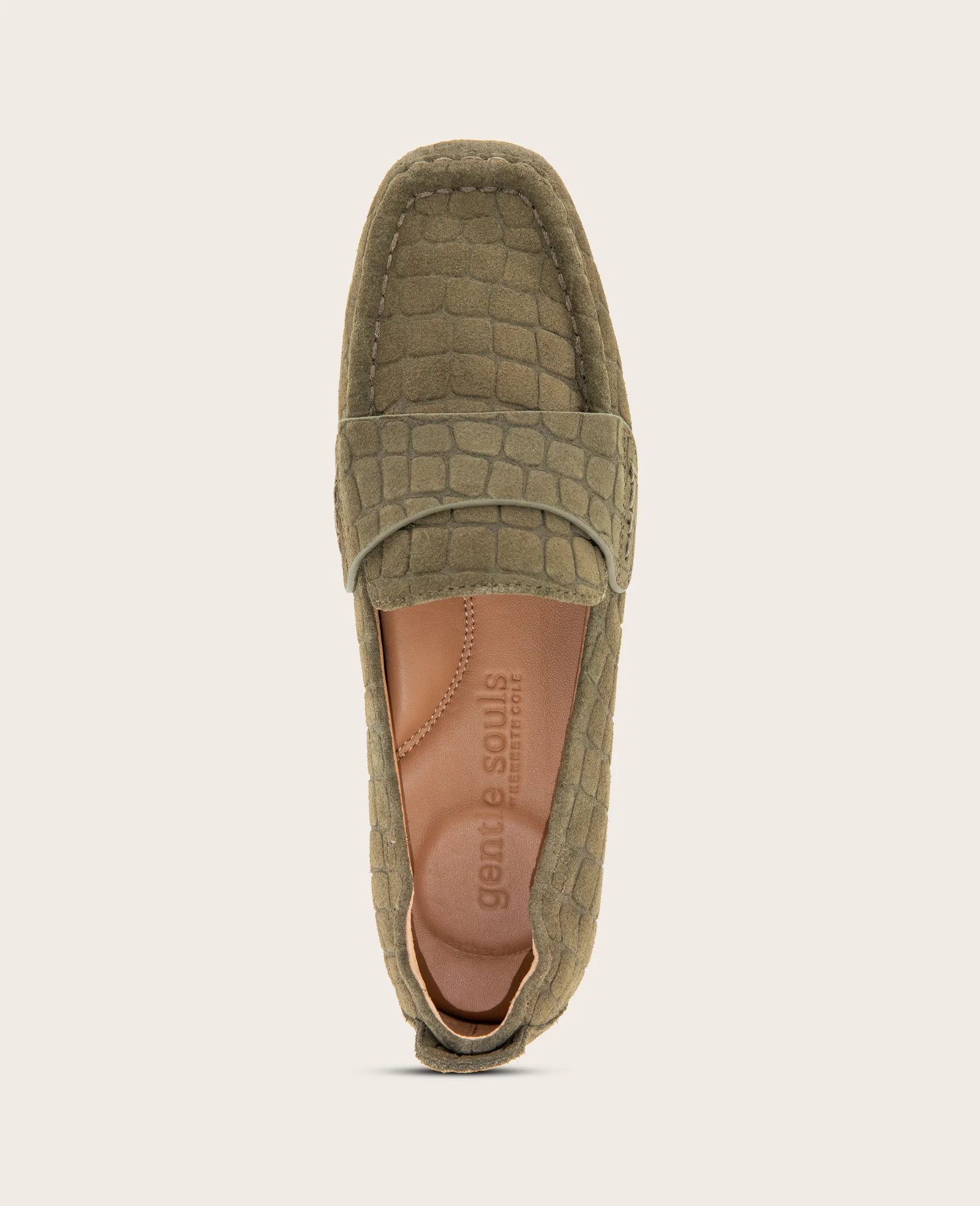 GENTLE SOULS - Sophie Suede Embossed Loafer - Image 4