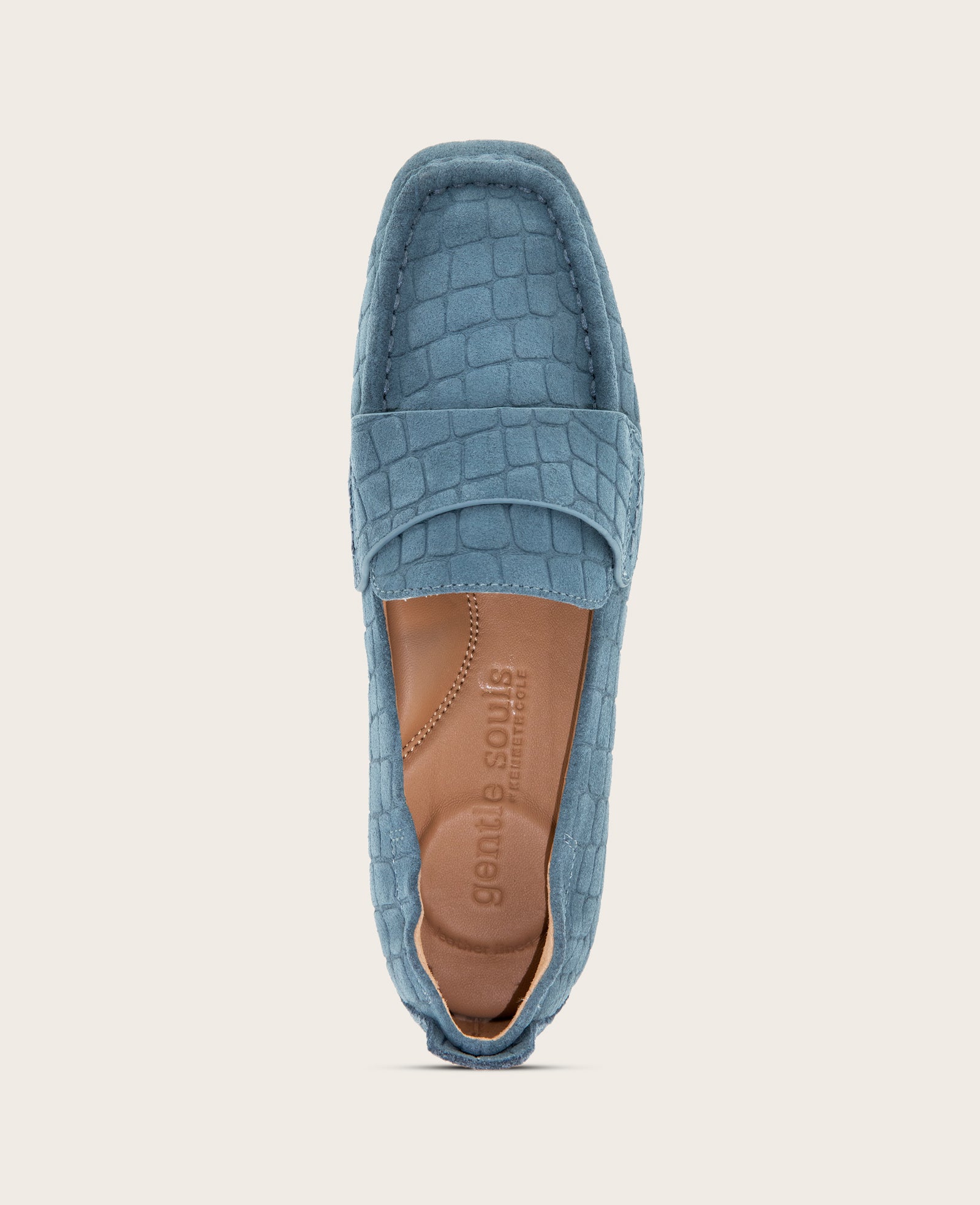 GENTLE SOULS - Sophie Suede Embossed Loafer - Image 4
