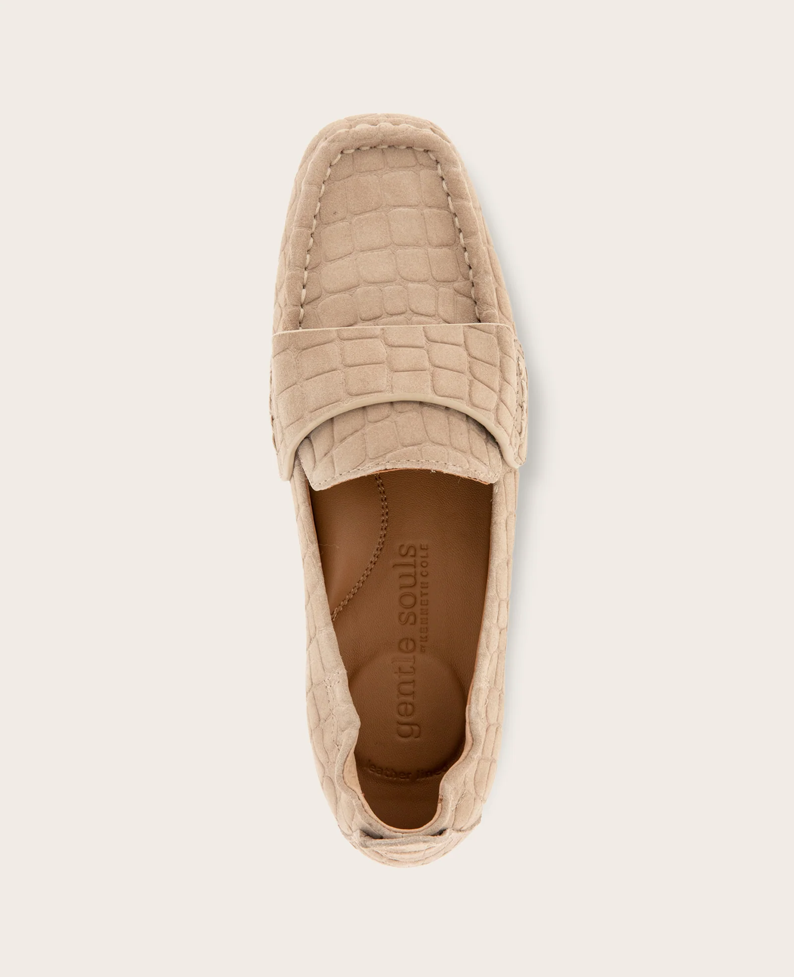 GENTLE SOULS - Sophie Suede Embossed Loafer - Image 4