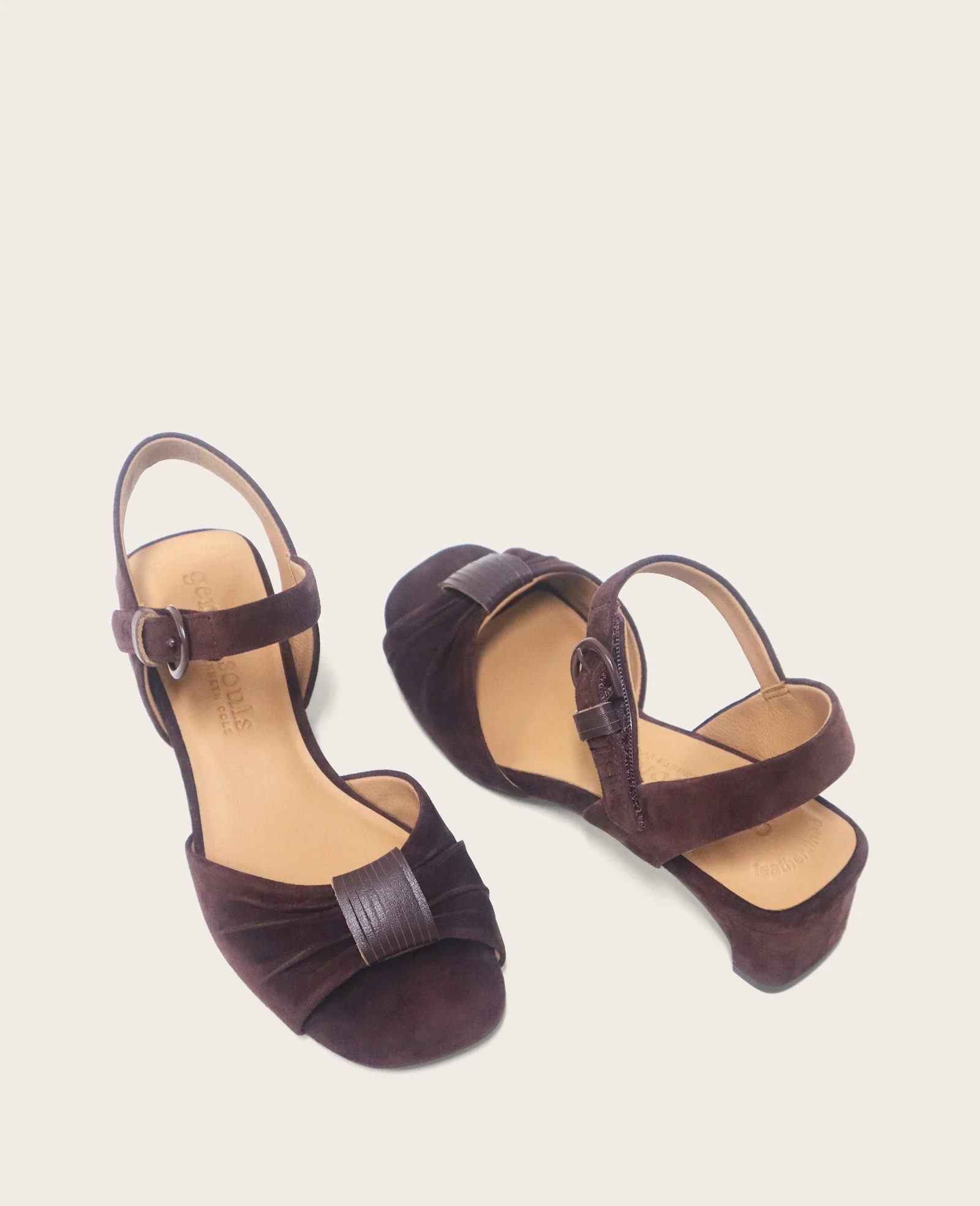 GENTLE SOULS - Sorae Suede Open Toe Heeled Sandal - Image 2