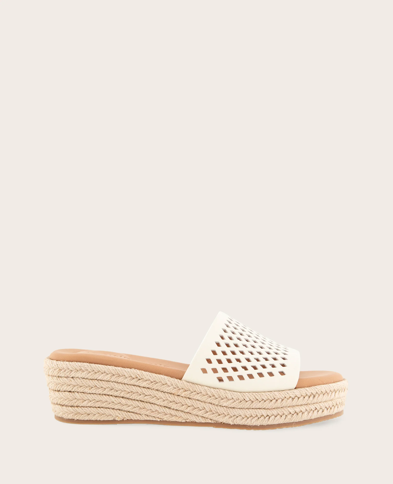 GENTLE SOULS - Vandy Perforated Leather Espadrille Wedge Sandal