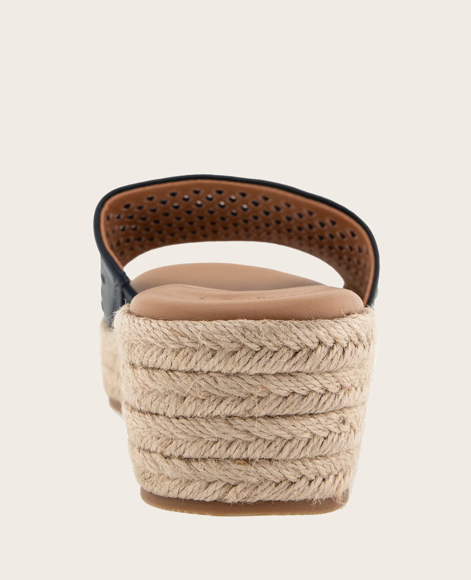GENTLE SOULS - Vandy Perforated Leather Espadrille Wedge Sandal - Image 4