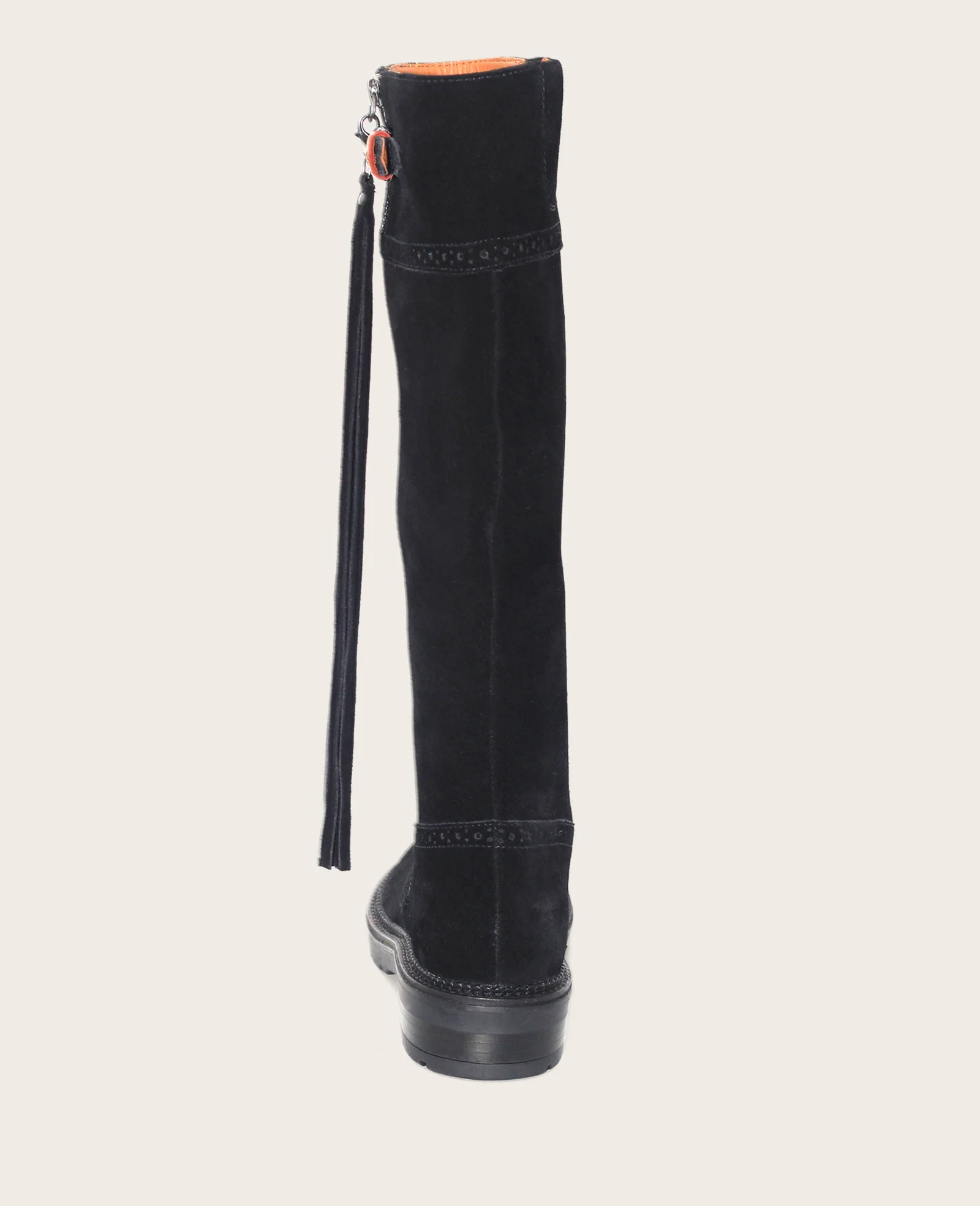 GENTLE SOULS - Wheron Suede Tassel Pull Side Zip Lug Boot - Image 4