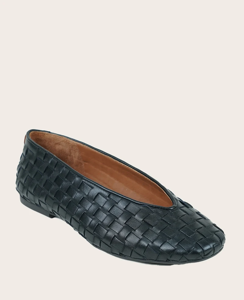 GENTLE SOULS - Willow Woven Leather Flat - Image 5