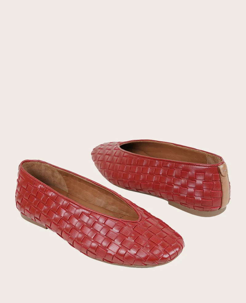 GENTLE SOULS - Willow Woven Leather Flat - Image 2