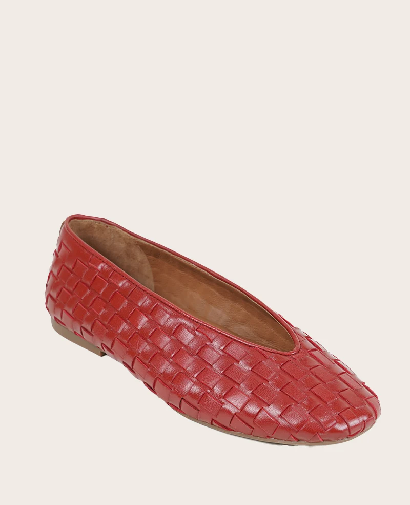 GENTLE SOULS - Willow Woven Leather Flat - Image 5