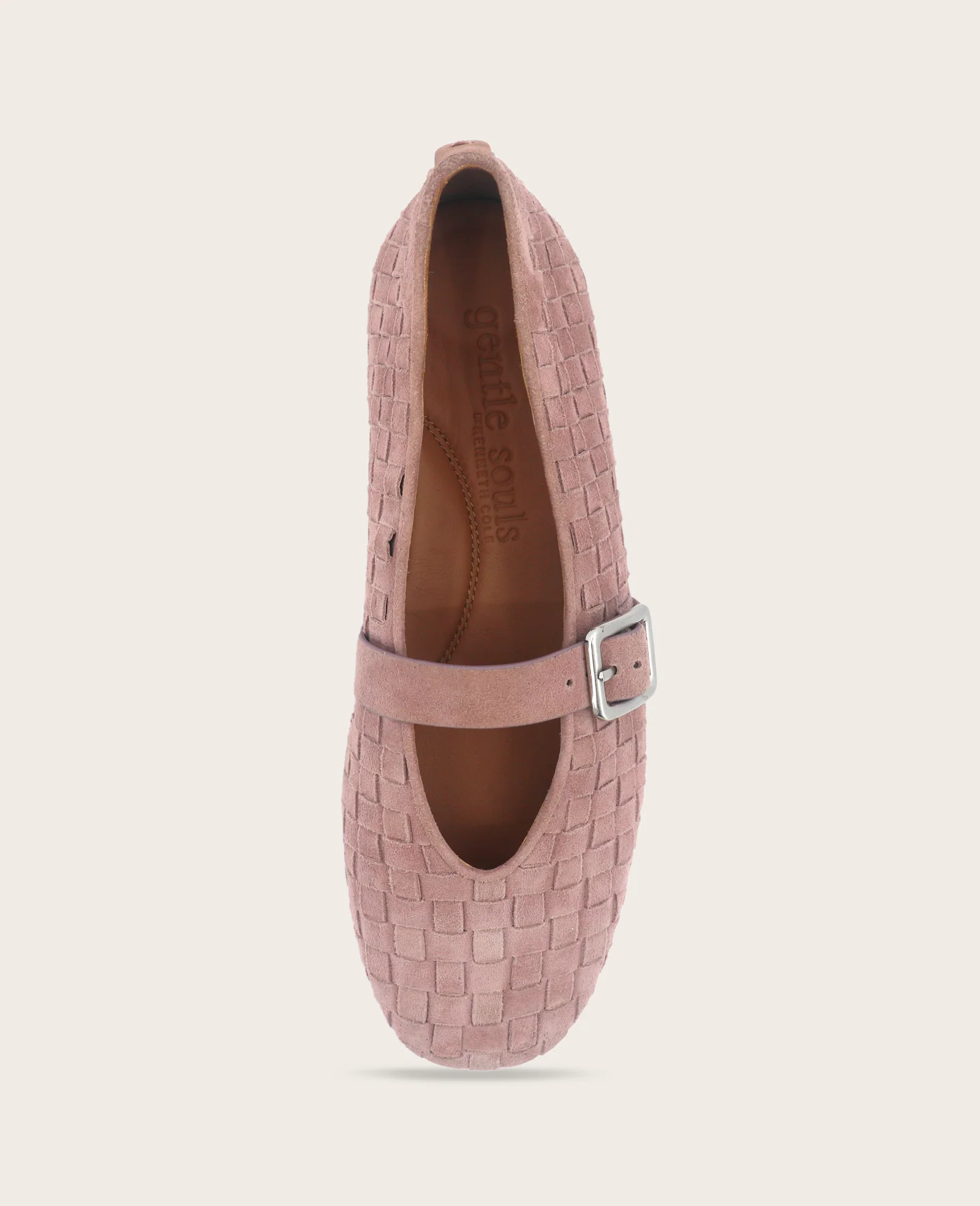GENTLE SOULS - Winifred Suede Woven Mary Jane Flat - Image 2