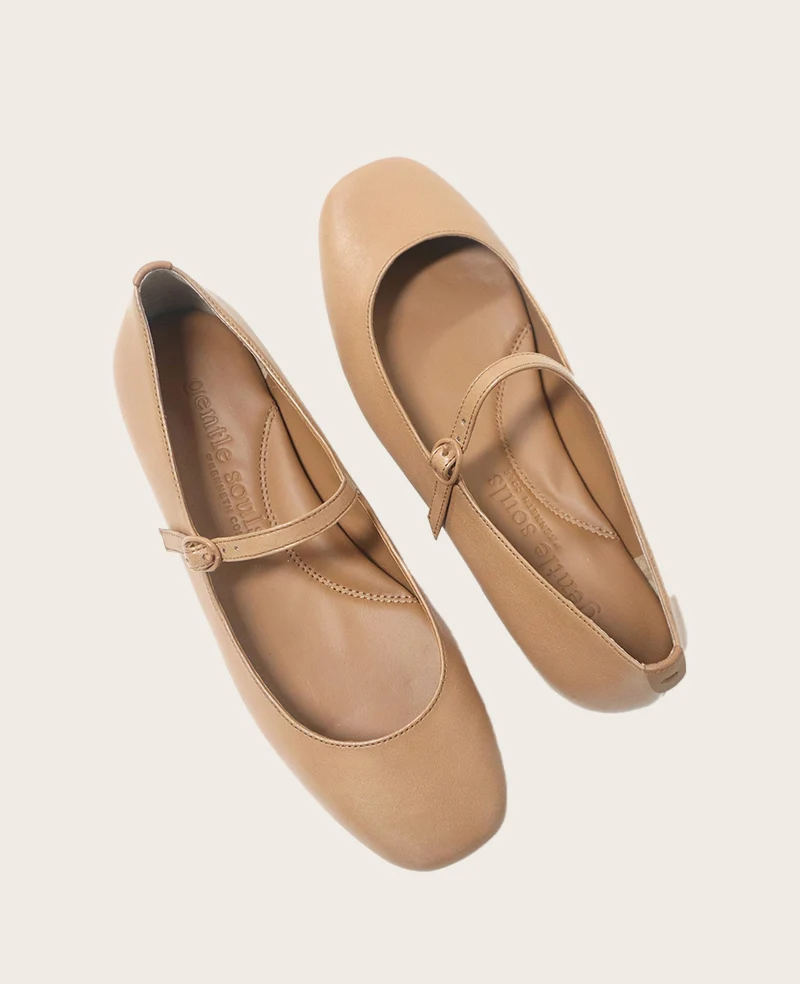 GENTLE SOULS - Wynona Leather Mary Jane Ballet Flat - Image 2
