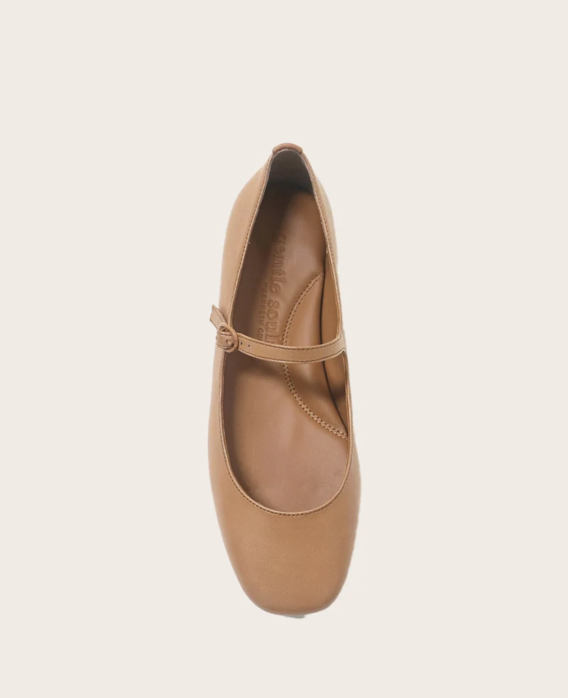 GENTLE SOULS - Wynona Leather Mary Jane Ballet Flat - Image 6