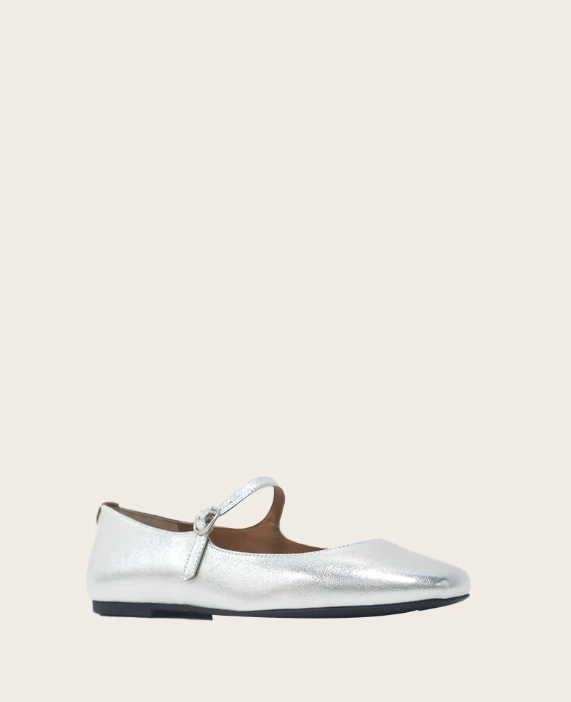 GENTLE SOULS - Wynona Metallic Mary Jane Ballet Flat - Image 5