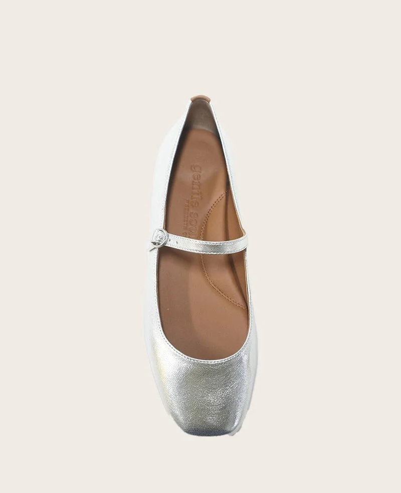 GENTLE SOULS - Wynona Metallic Mary Jane Ballet Flat - Image 6