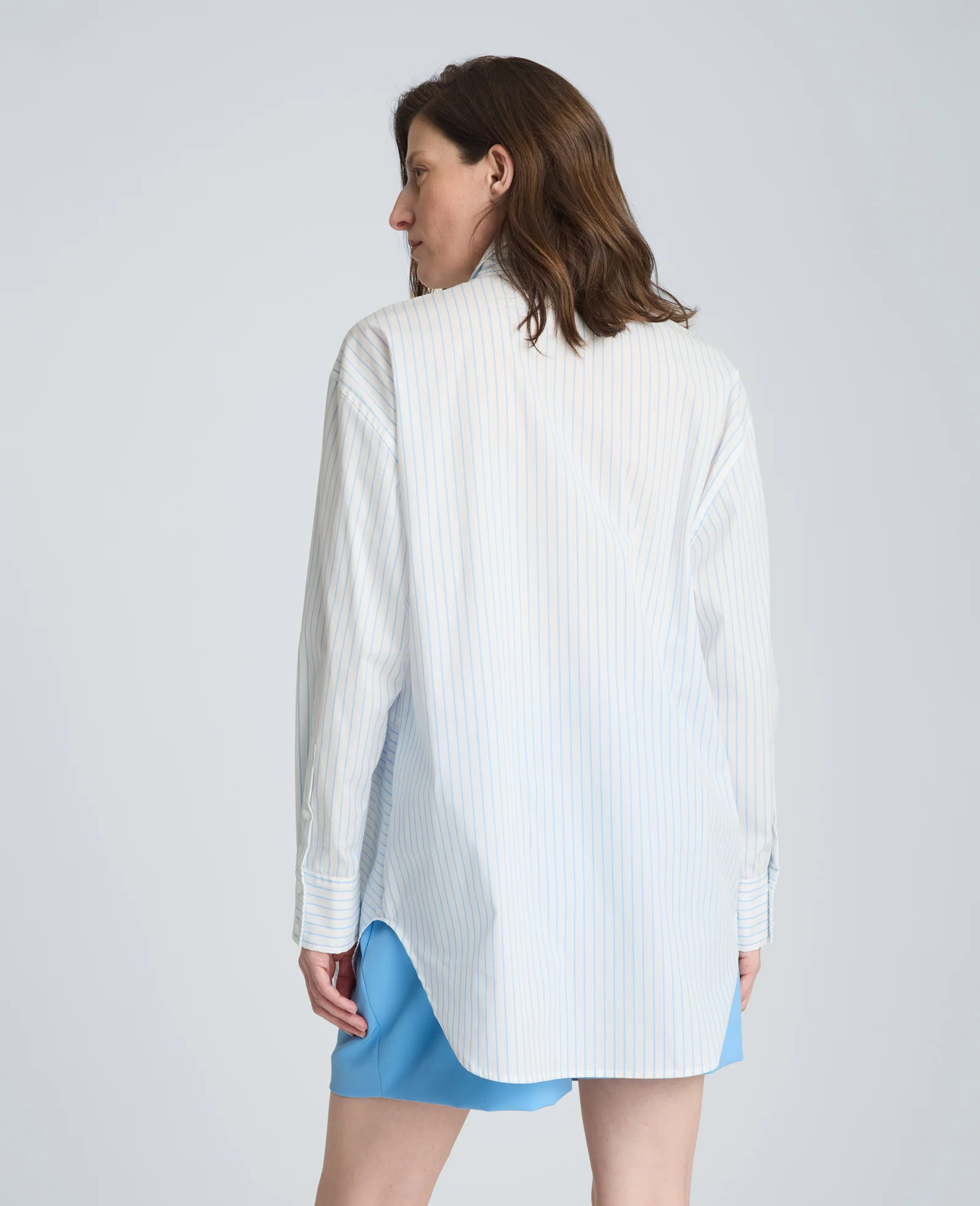 Half Zip Front Paneled Long Sleeve Shirt - Image 2