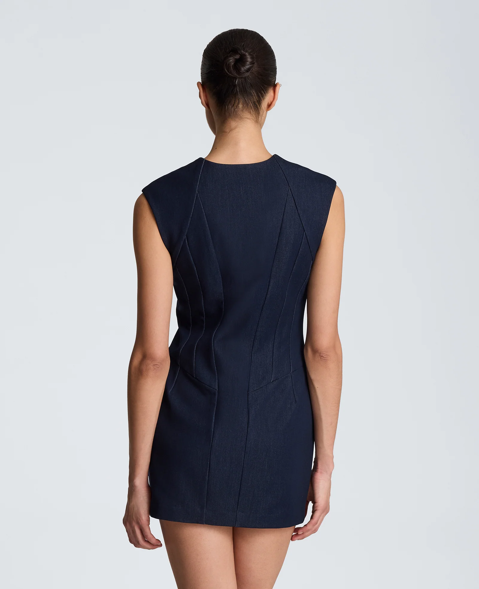 Halter Neck Zipper Front Mini Dress - Image 2