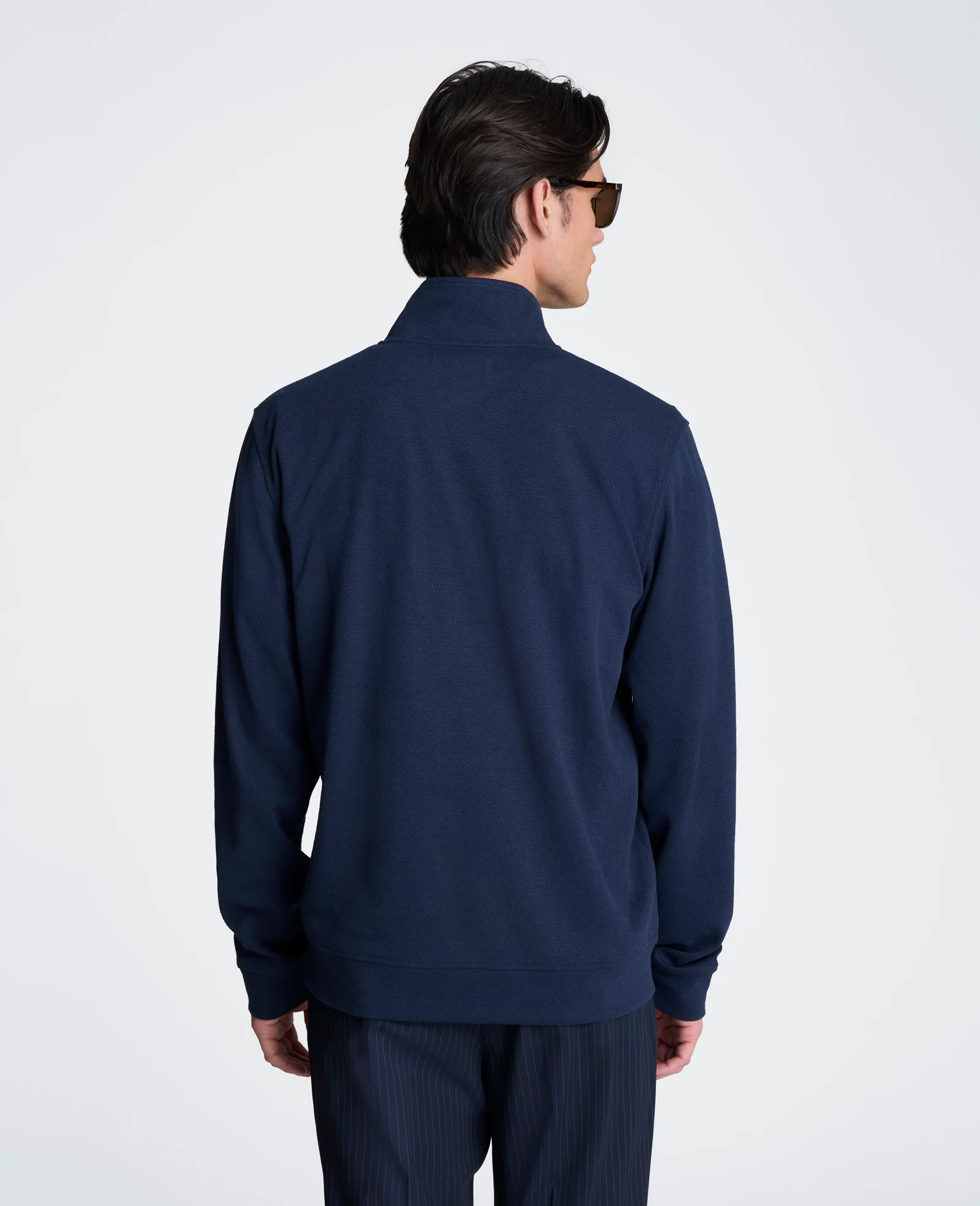 Hidden Placket Quarter Zip Sweater - Image 2