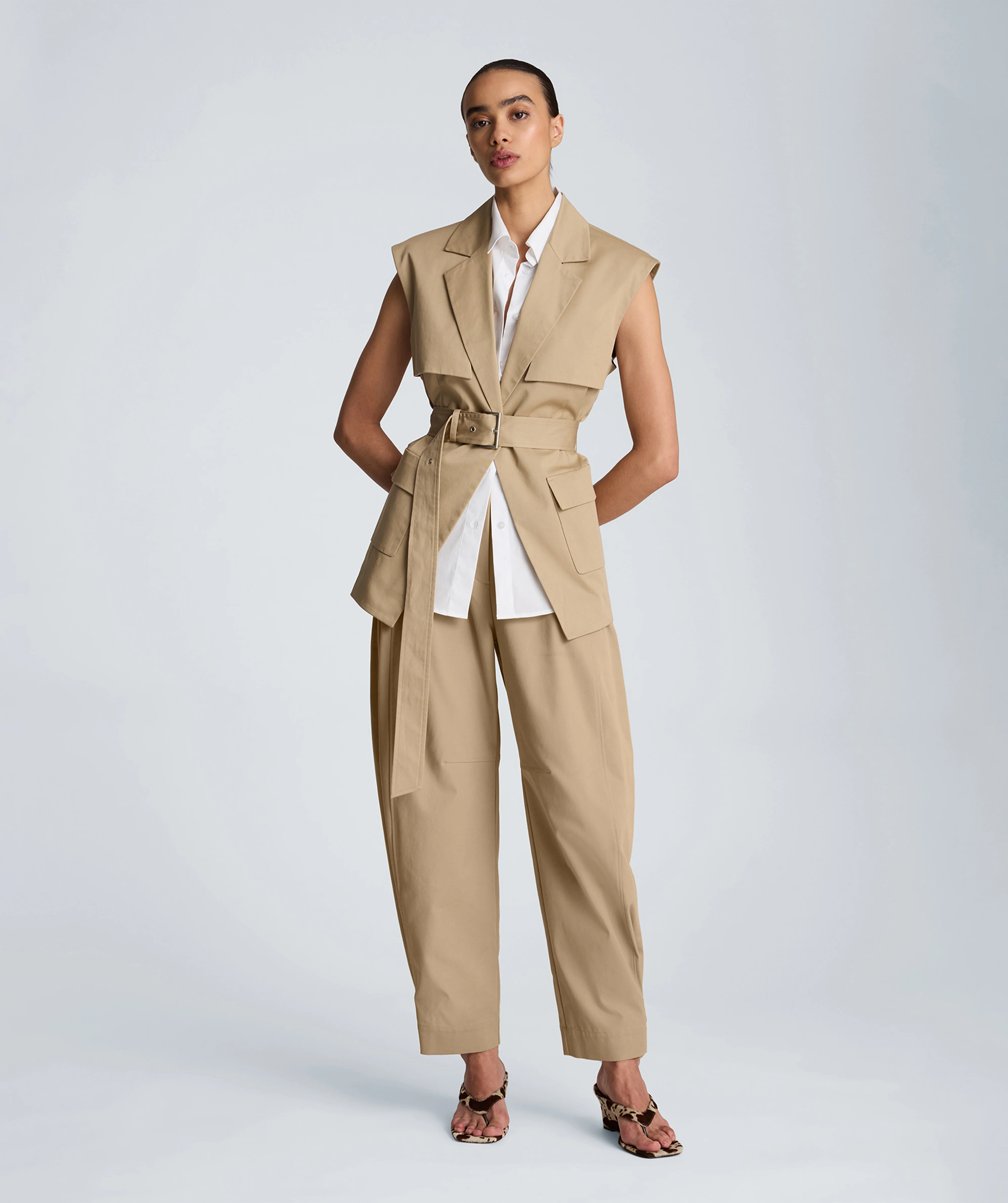 High Rise Fly Front Barrel Leg Pant - Image 6