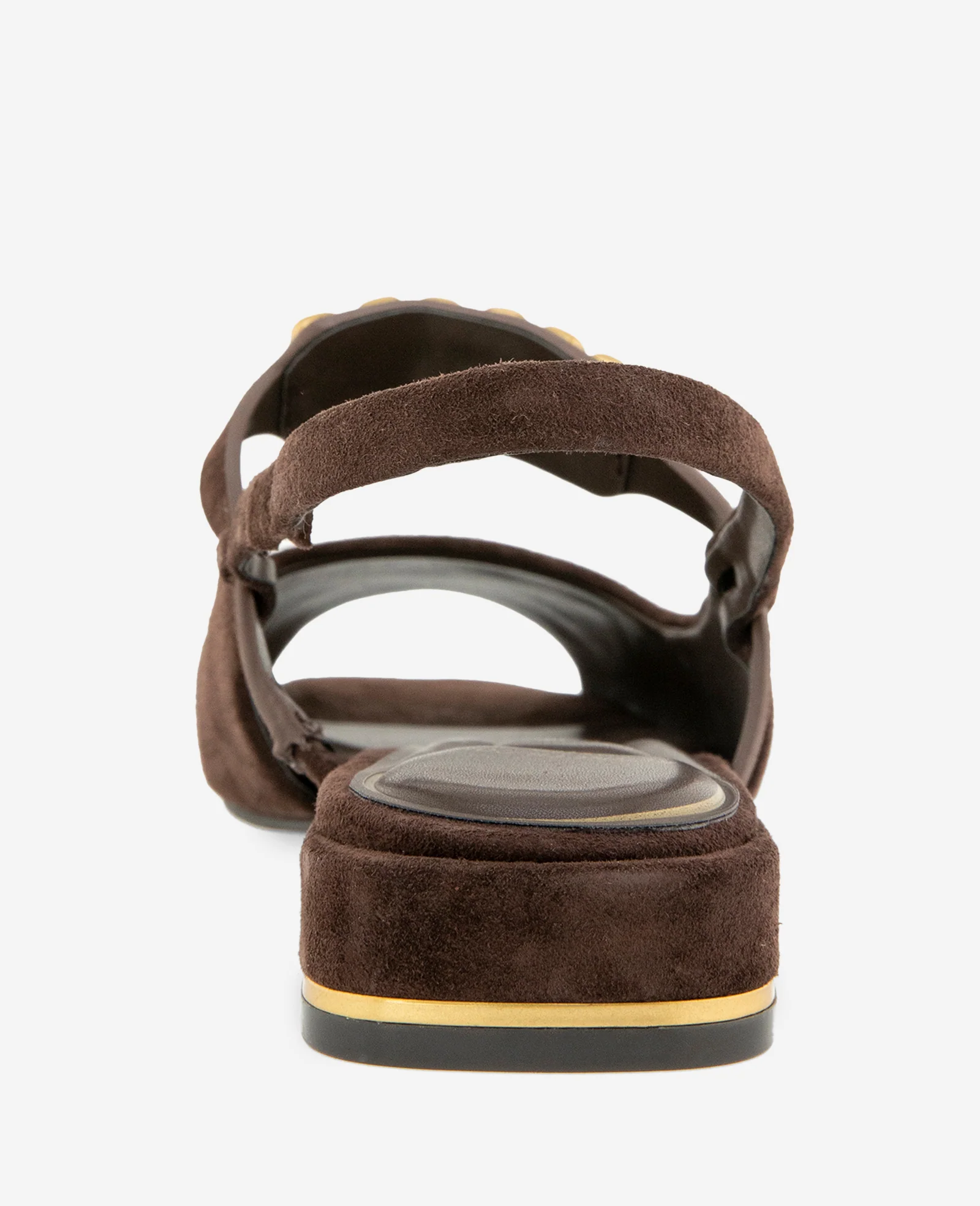Illia Suede Open Toe Hardware Flat Slingback - Image 4