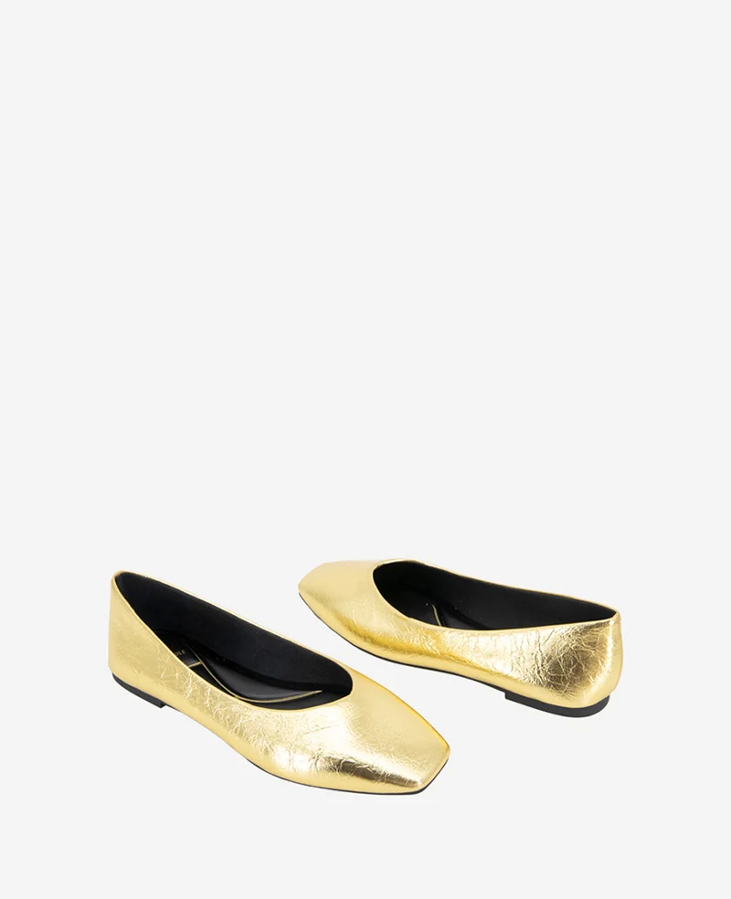 Johanna Metallic Leather Ballet Flat - Image 2