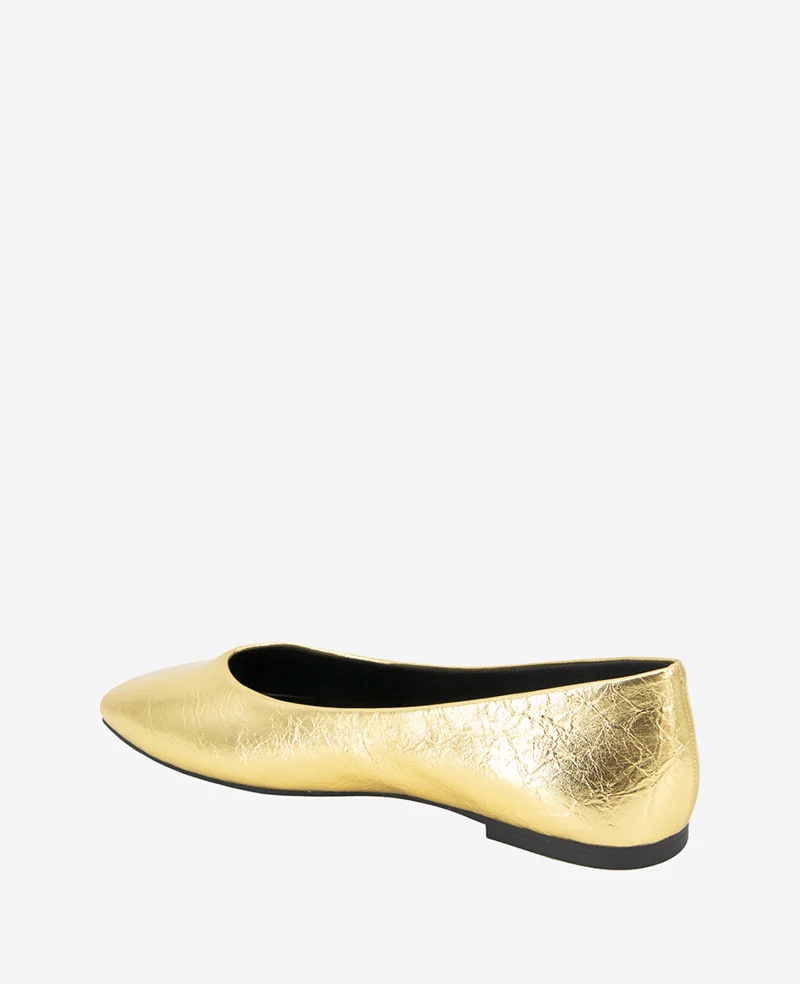 Johanna Metallic Leather Ballet Flat - Image 4