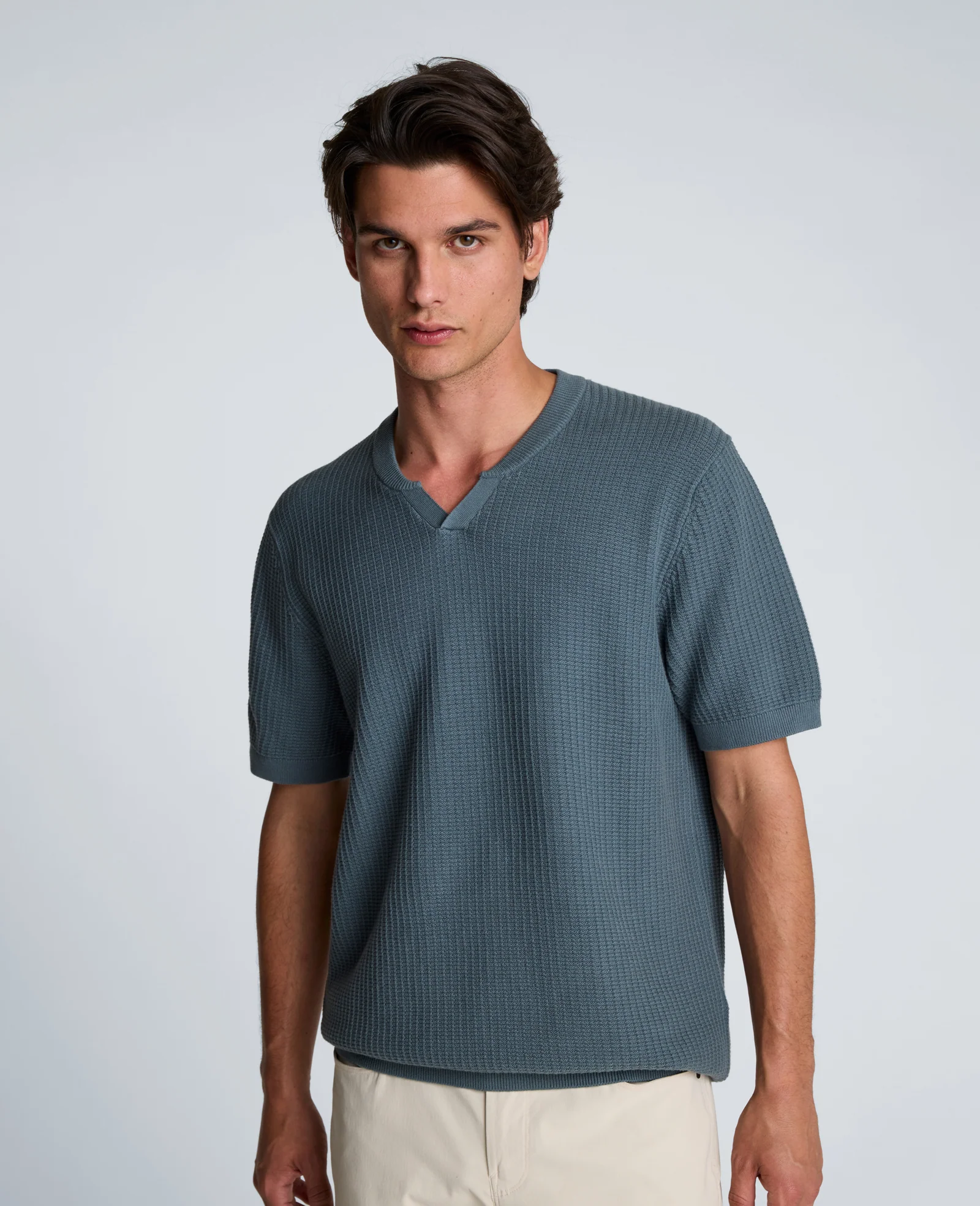 Johnny Collar Henley Sweater